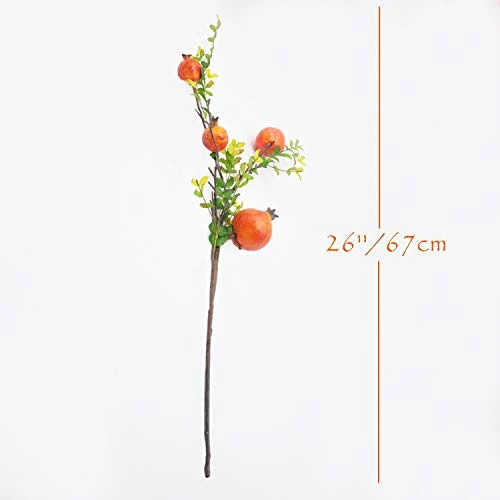 JD ARTIFICIAL PLANTS 4PCS 26 Inch Artificial Pomegranate Branches Fake Greenery Plants For Home Décor Office Restaurant Wedding Garden Patio Shop Window Photography Props(2pcs Red&2pcs Orange) 3 JD ARTIFICIAL PLANTS 4PCS 26 Inch Artificial Pomegranate Branches Fake Greenery Plants For Home Décor Office Restaurant Wedding Garden Patio Shop Window Photography Props(2pcs Red&2pcs Orange)