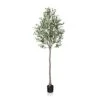 Dr.Planzen Artificial Olive Tree,7FT Tall Fake Plant Faux Olive Plants For Indoor,Natural Fake Tree,Artificial Silk Plants For Office Home Living Room Floor Patio Greening Porch Decor,Set Of 1. -Artificial Trees Store 313I9wXCAGL