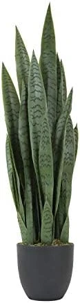 Worth Garden 3ft Artificial Snake Plant Fake Sansevieria Indoor Outdoor, 28 Thick Leaves Lifelike Faux Silk Plant, Home Decor Mother In Law Tongue Plant 35in, Black Pot & 20g Dry Moss Included, Green 7 Worth Garden 3ft Artificial Snake Plant Fake Sansevieria Indoor Outdoor, 28 Thick Leaves Lifelike Faux Silk Plant, Home Decor Mother In Law Tongue Plant 35in, Black Pot & 20g Dry Moss Included, Green - Image 5