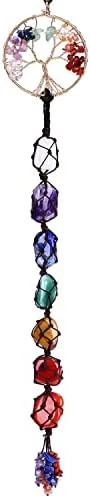 OyeahO Tree Of Life Crystals And Healing Stones, 7 Chakra Stones Car Hanging, Reiki Healing Crystals Feng Shui Ornament, Housewarming Gift For Good Luck/Yoga Meditation/Window Hanging/Home Decor 9 OyeahO Tree Of Life Crystals And Healing Stones, 7 Chakra Stones Car Hanging, Reiki Healing Crystals Feng Shui Ornament, Housewarming Gift For Good Luck/Yoga Meditation/Window Hanging/Home Decor - Image 7