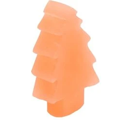 AMOYSTONE Orange Selenite Crystal Christmas Tree Ornaments Nature Crystal Decorative Tree Statue Reiki Home Decor Christmas Stocking Stuffer 5.0" 1PC