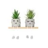Sets Of 2 Artificial Potted Plant Small Fake Succulent Faux Plant Cute Hanging Leg Cement Potted Succulents Decor For Gift, Office Decoration, Home Décor (2 Smiley) 1 Sets Of 2 Artificial Potted Plant Small Fake Succulent Faux Plant Cute Hanging Leg Cement Potted Succulents Decor For Gift, Office Decoration, Home Décor (2 Smiley) -Artificial Trees Store 31ayEUhp2uL