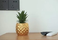 Golden Pineapple Ananas Potted Artificial Succulents Faux Plants Home Office Tabletop Decoration (Gold) 18 Golden Pineapple Ananas Potted Artificial Succulents Faux Plants Home Office Tabletop Decoration (Gold) -Artificial Trees Store 31bCbHF6j7L