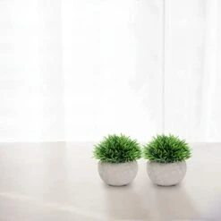 THE BLOOM TIMES 2 Pcs Fake Plants For Bathroom/Home Office Decor, Small Artificial Faux Greenery For House Decorations (Potted Plants) 9 THE BLOOM TIMES 2 Pcs Fake Plants For Bathroom/Home Office Decor, Small Artificial Faux Greenery For House Decorations (Potted Plants) -Artificial Trees Store 31bJWlPtQfL 1