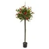 Nearly Natural 3ft. Rose Topiary Silk Trees Red -Artificial Trees Store 31bweiqqPYL