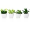 Artificial Succulent Plants Fake Succulent Plants Artificial Faux Succulents 4pcs Mini Potted Succulents For Home Office Room Decoration (Green) -Artificial Trees Store 31dh7m8kZkS