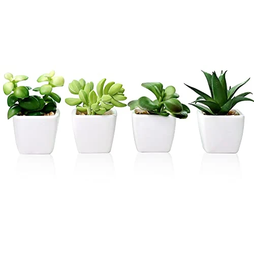 Artificial Succulent Plants Fake Succulent Plants Artificial Faux Succulents 4pcs Mini Potted Succulents For Home Office Room Decoration (Green) 3 Artificial Succulent Plants Fake Succulent Plants Artificial Faux Succulents 4pcs Mini Potted Succulents For Home Office Room Decoration (Green)