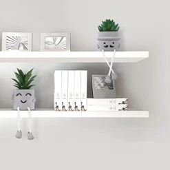 WOODWORD 3 Pack Mini Potted Fake Succulents Desk Plant With Creative Emotional Cement Pots For Shelf Home Bathroom Living Room Kitchen Decor And Office Decorations -Artificial Trees Store 31uhIH7C7TL