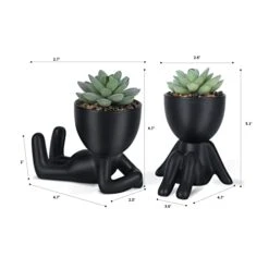 Galiejar Fake Succulents,Mini Succulents Plants Artificial With Ceramic Pots,Cute Home Decor Bathroom Decor Desk Decor Bedroom Decor Office Decor For Women (2Pack, Black) 12 Galiejar Fake Succulents,Mini Succulents Plants Artificial With Ceramic Pots,Cute Home Decor Bathroom Decor Desk Decor Bedroom Decor Office Decor For Women (2Pack, Black) -Artificial Trees Store 31x32fOvBBL