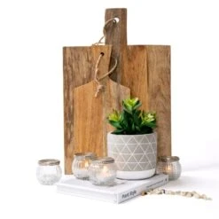 Kurrajong Farmhouse Artificial Succulent Plant 7.5" X 4.5" | Beautiful Faux Plant For Home Decor Indoor | Realistic Artificial Plants | Fake Plants For Desk Decor | Fake Succulent In Pot -Artificial Trees Store 410JASCi5iL