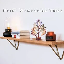 FASHIONZAADI Seven Chakra Tree - Crystal Gifts - Crystal Tree Of Life - Tree Of Life Decor - Gem Tree - Luck Crystal - Tree Of Life Chakra Stones - Crystal Bonsai Tree - Crystal For Desk - Money Tree -Artificial Trees Store 410cj1hSWTL