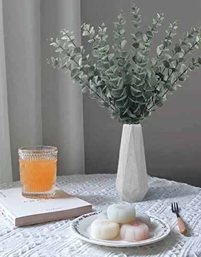 Tiyard 12pcs Eucalyptus Stems 18" Tall Artificial Eucalyptus Leaves Greenery Decor Faux Eucalyptus Real Touch For Wedding Bouquet Centerpiece Home Decor 6 Tiyard 12pcs Eucalyptus Stems 18" Tall Artificial Eucalyptus Leaves Greenery Decor Faux Eucalyptus Real Touch For Wedding Bouquet Centerpiece Home Decor - Image 4