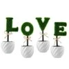 MyGift Set Of 4 Decorative Artificial Sculpted Topiary Hedge Planter With Lettering That Spell Love In White Ceramic Pots 2 MyGift Set Of 4 Decorative Artificial Sculpted Topiary Hedge Planter With Lettering That Spell Love In White Ceramic Pots -Artificial Trees Store 41261E3FzpL