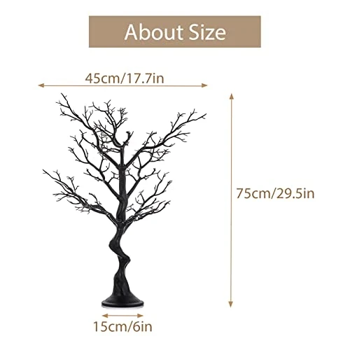 Sziqiqi Black Artificial Tree For Tree Centerpiece For Weddings Christmas Birthday Party Home Indoor Outdoor Decoration 30 Inches 8 Sziqiqi Black Artificial Tree For Tree Centerpiece For Weddings Christmas Birthday Party Home Indoor Outdoor Decoration 30 Inches - Image 6