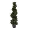 Pure Garden 4-Foot-Tall Artificial Cypress Spiral Topiary Indoor Or Outdoor UV Protection Trees In Pot For Home Or Office -Artificial Trees Store 412pK5N1CvL