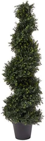 Pure Garden 4-Foot-Tall Artificial Cypress Spiral Topiary Indoor Or Outdoor UV Protection Trees In Pot For Home Or Office 12 Pure Garden 4-Foot-Tall Artificial Cypress Spiral Topiary Indoor Or Outdoor UV Protection Trees In Pot For Home Or Office - Image 10