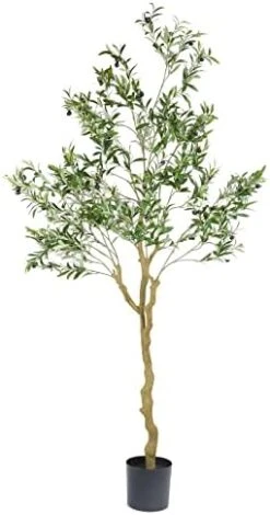 Nafresh Tall Faux Olive Tree,7ft(84in) Realistic Potted Silk Artificial Olive Tree, Fake Olive Trees Indoor With Green Leaves And Big Fruits For Home Office Living Room Bedroom Stairs Foyer Decor. 16 Nafresh Tall Faux Olive Tree,7ft(84in) Realistic Potted Silk Artificial Olive Tree, Fake Olive Trees Indoor With Green Leaves And Big Fruits For Home Office Living Room Bedroom Stairs Foyer Decor. -Artificial Trees Store 413eJrGgJ3L. AC
