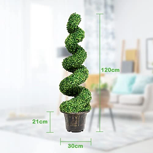 GENERIC Aurcs 4 Ft Artificial Boxwood Spiral Topiary Tree, Fake Plant Decor In Plastic Pot W/ Realistic Leaves & Twined Branches, Sturdy Steel Frame, Faux Potted Plants For Home, Office, Front Porch (1) 8 GENERIC Aurcs 4 Ft Artificial Boxwood Spiral Topiary Tree, Fake Plant Decor In Plastic Pot W/ Realistic Leaves & Twined Branches, Sturdy Steel Frame, Faux Potted Plants For Home, Office, Front Porch (1) - Image 6