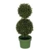 House Of Silk Flowers Artificial 19" Double Ball Boxwood Topiary 1 House Of Silk Flowers Artificial 19" Double Ball Boxwood Topiary -Artificial Trees Store 414K2mJ6wOL