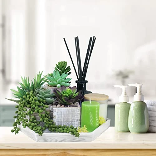 Set Of 3 Small Potted Succulents Plants Decoration Assorted Green Fake Succulents Plants In Rustic Wooden Pots For Home Living Room Bathroom Table Shelf Centerpiece Windowsill Office Desk Indoor Decor 6 Set Of 3 Small Potted Succulents Plants Decoration Assorted Green Fake Succulents Plants In Rustic Wooden Pots For Home Living Room Bathroom Table Shelf Centerpiece Windowsill Office Desk Indoor Decor - Image 4