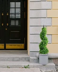 3ft Artificial Spiral Topiary,Faux Topiary Trees ,Artificial Boxwood Plants,Topiary Trees Artificial Outdoor 2 Pack,Fake Plant Green Decor For Outdoor And Indoor,Topiaries For Front Porch Set Of Two -Artificial Trees Store 414kWAJgocL