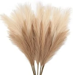 ZIFTY 7-Pcs 38"/3.1FT Faux Pampas Grass Large Tall Fluffy Artificial Fake Flower Boho Decor Bulrush Reed Grass For Vase Filler Farmhouse Home Wedding Decor (Black) -Artificial Trees Store 414rs3gxL4L. AC