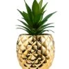 Golden Pineapple Ananas Potted Artificial Succulents Faux Plants Home Office Tabletop Decoration (Gold) -Artificial Trees Store 414vljQGM2S