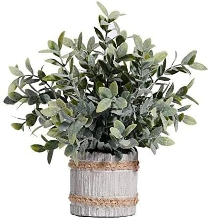 Ifreeside Small Potted Artificial Plants Plastic Fake Greenery Topiary Shrubs For Home Office Farmhouse Bathroom Tabletop Indoor Decor Green Rosemary 9 Ifreeside Small Potted Artificial Plants Plastic Fake Greenery Topiary Shrubs For Home Office Farmhouse Bathroom Tabletop Indoor Decor Green Rosemary - Image 7
