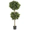 Nearly Natural 5311 Sweet Bay Double Ball Topiary Silk Tree, 57-Inch, Green -Artificial Trees Store 416zyeDIjhL