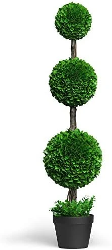 Barnyard Designs 3ft (36”) Artificial Boxwood Topiary Ball Plant, Front Porch Home Decor, Faux Fake Plant Decoration, (Single) 15 Barnyard Designs 3ft (36”) Artificial Boxwood Topiary Ball Plant, Front Porch Home Decor, Faux Fake Plant Decoration, (Single) - Image 13