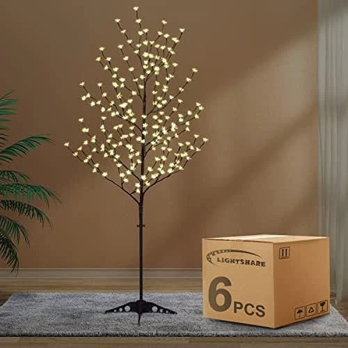 LIGHTSHARE 6.5 Feet 208L LED Lighted Cherry Blossom Tree, Warm White, Decorate Home Garden, Spring, Summer, Wedding, Birthday, Christmas Holiday, Party, For Indoor And Outdoor Use 11 LIGHTSHARE 6.5 Feet 208L LED Lighted Cherry Blossom Tree, Warm White, Decorate Home Garden, Spring, Summer, Wedding, Birthday, Christmas Holiday, Party, For Indoor And Outdoor Use - Image 9