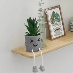 MAKHOT 4 PCS Creative Artificial Succulent Plants With Pots, Faux Succulents Cute Hanging Leg Potted Cubicle Accessories Decor, Mini Potted Fake Plant For Ideal Gift, Small Plants For Shelf Decor 12 MAKHOT 4 PCS Creative Artificial Succulent Plants With Pots, Faux Succulents Cute Hanging Leg Potted Cubicle Accessories Decor, Mini Potted Fake Plant For Ideal Gift, Small Plants For Shelf Decor -Artificial Trees Store 418Duxcl0KL