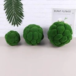 BESPORTBLE Fake Rocks Artificial Plant Moss Ball Topiary Ball Ornament For Garden Topiary Tree Wedding Party Hanging Wall Decoration Green 15CM Greenery Balls -Artificial Trees Store 41AJ1Hn62ML