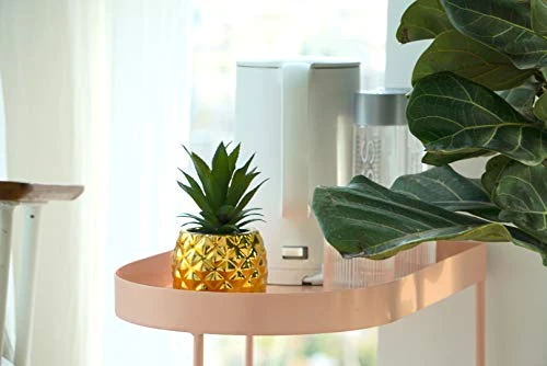 Golden Pineapple Ananas Potted Artificial Succulents Faux Plants Home Office Tabletop Decoration (Gold) 4 Golden Pineapple Ananas Potted Artificial Succulents Faux Plants Home Office Tabletop Decoration (Gold) - Image 2