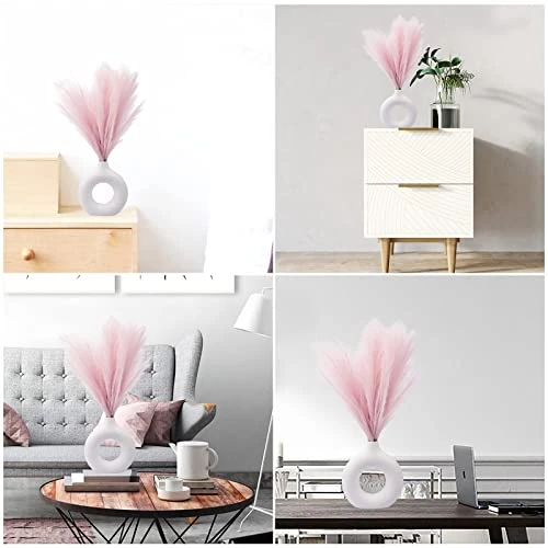 6 PCS Faux Pampas Grass 17"/44cm Artificial Fluffy Pompas Grass Fake Pampas Grass 7 Branches For Wedding Party Bedroom Boho Home Decor (034 Light Pink) 8 6 PCS Faux Pampas Grass 17"/44cm Artificial Fluffy Pompas Grass Fake Pampas Grass 7 Branches For Wedding Party Bedroom Boho Home Decor (034 Light Pink) - Image 6