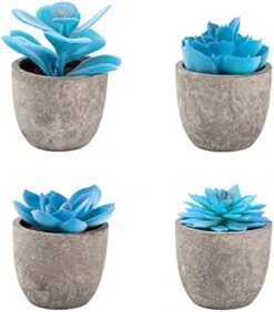 Jelofly Fake Plants Artificial Succulent Plants Assorted Decorative Faux Succulent Potted Fake Cactus Cacti Plants Gray Pots, Set Of 5 -Artificial Trees Store 41B2rFgDssL. AC