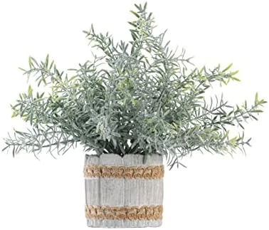 Ifreeside Small Potted Artificial Plants Plastic Fake Greenery Topiary Shrubs For Home Office Farmhouse Bathroom Tabletop Indoor Decor Green Rosemary 11 Ifreeside Small Potted Artificial Plants Plastic Fake Greenery Topiary Shrubs For Home Office Farmhouse Bathroom Tabletop Indoor Decor Green Rosemary - Image 9