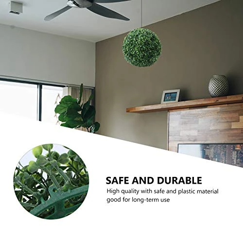 VOSAREA Artificial Plants Plant Boxwood Sphere Decor Artificial Grass Pendant Ceiling Hanging Grass Artificial Plant Topiary Balls Artificial Topiary Balls (36CM) Office Decor 8 VOSAREA Artificial Plants Plant Boxwood Sphere Decor Artificial Grass Pendant Ceiling Hanging Grass Artificial Plant Topiary Balls Artificial Topiary Balls (36CM) Office Decor - Image 6