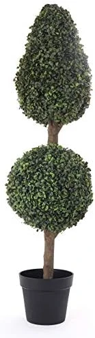 Bornbridge Artificial Topiary Ball Tree - 4' Ball Tree - Indoor/Outdoor Topiary Trees - Artificial Outdoor Plants (2 Pack, Wintergreen - Pinnacle) 7 Bornbridge Artificial Topiary Ball Tree - 4' Ball Tree - Indoor/Outdoor Topiary Trees - Artificial Outdoor Plants (2 Pack, Wintergreen - Pinnacle) - Image 5
