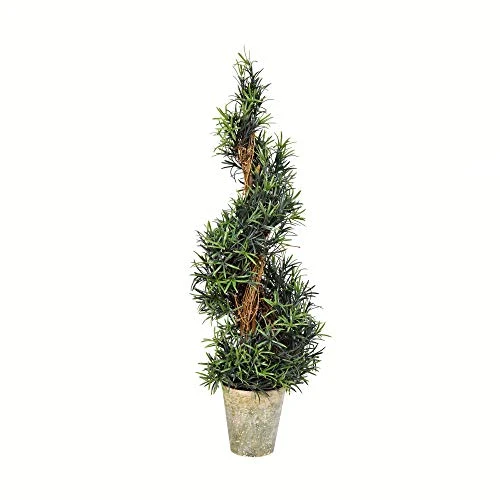 Vickerman Everyday Artificial Spiral Rosemary Tree 34 Inch Tall - Potted Natural Green Topiary - Indoor Home Living Room Office Faux Decor - Maintenance Free 3 Vickerman Everyday Artificial Spiral Rosemary Tree 34 Inch Tall - Potted Natural Green Topiary - Indoor Home Living Room Office Faux Decor - Maintenance Free