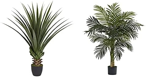 Nearly Natural 4' Spiked Agave Plant, Green & 43in. Dracaena Silk (Real Touch) Artificial Plant, Green 10 Nearly Natural 4' Spiked Agave Plant, Green & 43in. Dracaena Silk (Real Touch) Artificial Plant, Green - Image 8