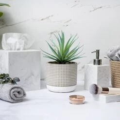 Kurrajong Farmhouse Faux Plant In Pot - 8" X 4.5" | Beautiful Faux Succulent Plant Decor | Artificial Succulent Plants | Faux Plants Indoors 10 Kurrajong Farmhouse Faux Plant In Pot - 8" X 4.5" | Beautiful Faux Succulent Plant Decor | Artificial Succulent Plants | Faux Plants Indoors -Artificial Trees Store 41EnQbnzR0L