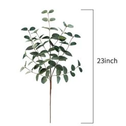 Miracliy 6 PCS Artificial Eucalyptus Leaves Greenery Stems Faux Silk Silver Dollar Eucalyptus Leaf Branches Green Bulk For Home Party Wedding Decoration -Artificial Trees Store 41F2SUNRjhL