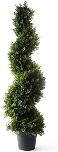 Bornbridge Artificial Spiral Topiary Tree - Indoor/Outdoor Topiary Trees - Artificial Outdoor Plants (2 Pack, 4' Cypress) 6 Bornbridge Artificial Spiral Topiary Tree - Indoor/Outdoor Topiary Trees - Artificial Outdoor Plants (2 Pack, 4' Cypress) - Image 4