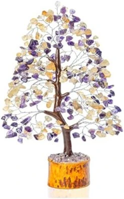 7 Chakra Crystal Tree Of Life - Handmade Feng Shui Bonsai, Attract Good Luck - Gemstone Tree, Home Decoration Crystals - Seven Chakra Tree For Positive Energy, Meditation Accessories, Money Tree Gift -Artificial Trees Store 41FCOEQ03OL. AC