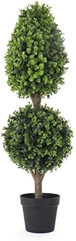 Bornbridge Artificial Topiary Ball Tree - 4' Ball Tree - Indoor/Outdoor Topiary Trees - Artificial Outdoor Plants (2 Pack, Wintergreen - Pinnacle) 6 Bornbridge Artificial Topiary Ball Tree - 4' Ball Tree - Indoor/Outdoor Topiary Trees - Artificial Outdoor Plants (2 Pack, Wintergreen - Pinnacle) - Image 4