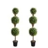 Momoplant 5ft Boxwood Topiary Artificial Tree Outdoor 59 Inches Faux Topiaries Trees Shaped Boxwood Trees Artificial Garden Home Office Décor Gift 2 Pack -Artificial Trees Store 41GhKYw1zlL