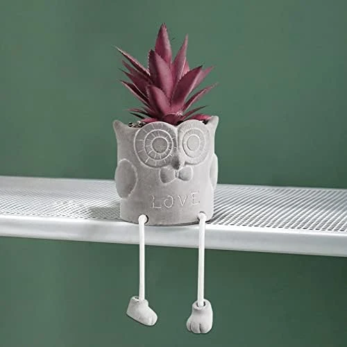 Lavenor Artificial Potted Plant Fake Succulent Plant Cute Hanging Leg Emotional Cement Potted Succulents Decor For Desk Shelf Bedroom Living Room And Office Decoration(Type A + Type C) 13 Lavenor Artificial Potted Plant Fake Succulent Plant Cute Hanging Leg Emotional Cement Potted Succulents Decor For Desk Shelf Bedroom Living Room And Office Decoration(Type A + Type C) - Image 11