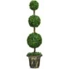 Goplus 4 Ft Artificial Boxwood Topiary Tree, Fake Greenery Plants Ball Tree, Leaves & Cement-Filled Plastic Flower Pot Decorative Trees For Home Office Indoor Outdoor -Artificial Trees Store 41HWDE787pL