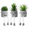 Zerzsy 3pcs Creative Artificial Succulents With Gray Flower Pots, Mini Potted Succulents For Home Decor And Gift Choice. 2 Zerzsy 3pcs Creative Artificial Succulents With Gray Flower Pots, Mini Potted Succulents For Home Decor And Gift Choice. -Artificial Trees Store 41JFAcP43bL